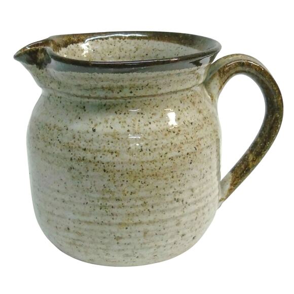 Studio Art Pottery SERVING PITCHER 36oz Speckled 5.5"T Signed Craig T Roberts - Picture 1 of 8